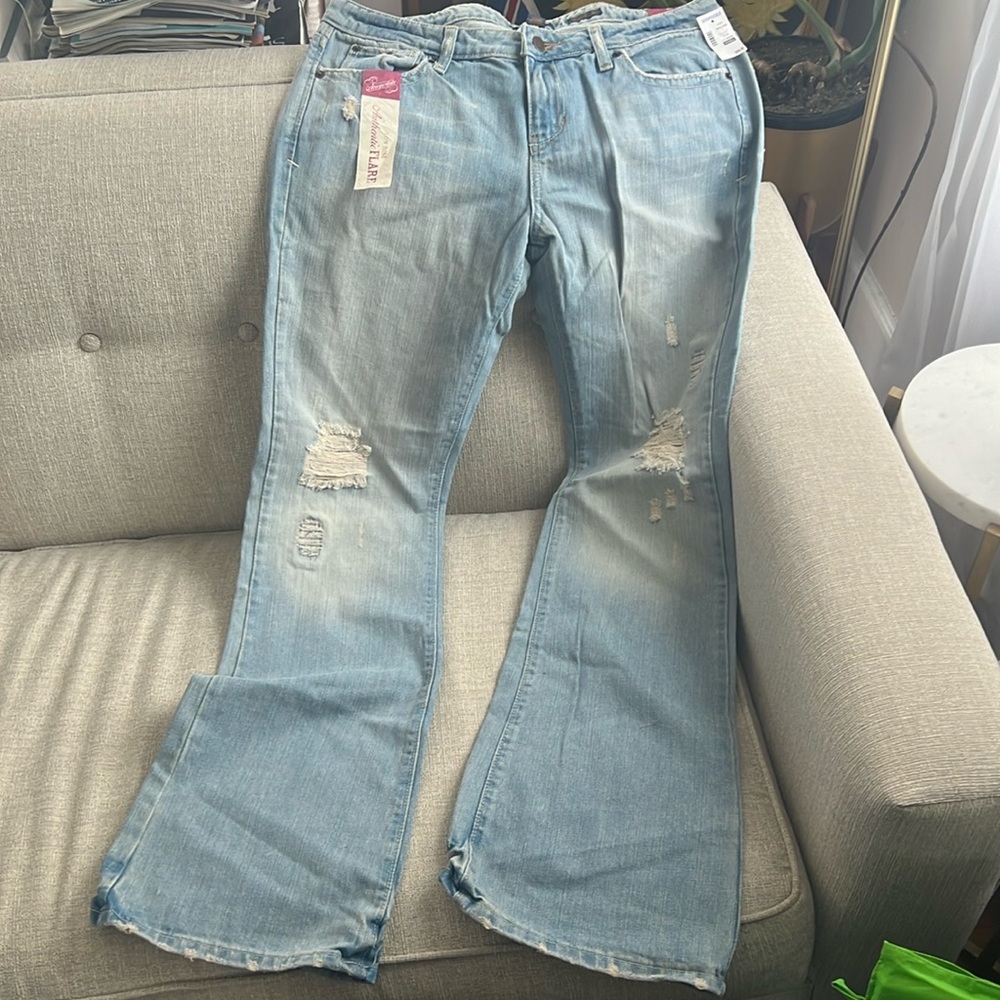 NWT Aeropostale low rise flare jeans 100% cotton sz 11/12L